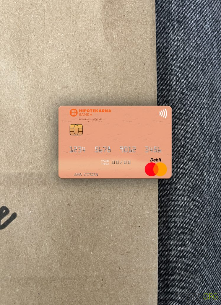 Monténégro Hipotekarna Banka mastercard photolook recto